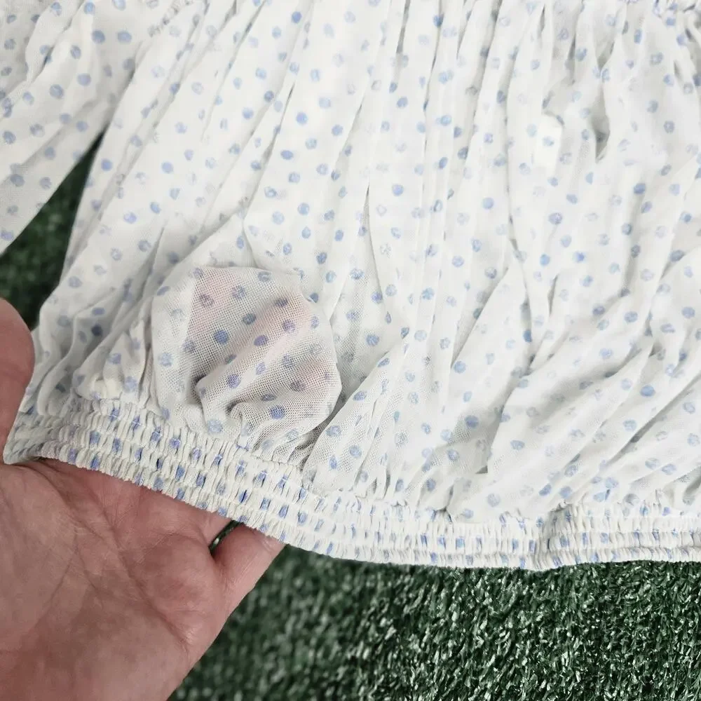 NWT Free people Blue Polka Dot Women's Top size Small